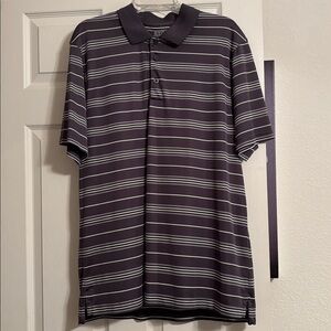 Gray Striped Polo